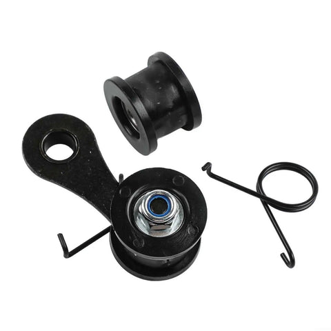 Automatic Chain Tensioner Kit With Spring Roller Guide For A Tv Dirt Bike Keeps Your Drive Train Locked In Tight Slays Chain Drop And Derailment No More Loose Links So You Can Cruises Off Road Like A Boss Without Worrying About Snagged Sprockets Or black roller and spring