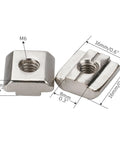 4 Piece Mini Hold Down Clamp Kit For CNC Routers Ideal For Woodworking And Metalworking Compatible With 3018 Series Machines Like 3018 Pro Max And 3018 Pro Ultra Compact 65mm Long 20mm Wide 62mm High Clamps That Grip Materials Up To 1.77 Inches. M6 T-slot clamp, 16mm x 16mm x 6mm