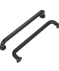 Ten Pack 5 Inch Matte Black Cabinet Handles for Cabinets and Drawers, Dope Modern Cylindrical Kitchen Pulls With One Piece Construction