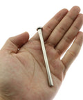 Person holding a 3.5-inch stainless steel door hinge pin with oil finish, from the 4 Pack 3.5 Inch Stainless Steel Door Hinge Pins For Interior Doors Replacement.