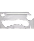 Top Shelf Cleaver Style Cutting Board Router Template, Heavy Duty Clear Acrylic Charcuterie Jig for Serious Woodworkers viewed from above.
