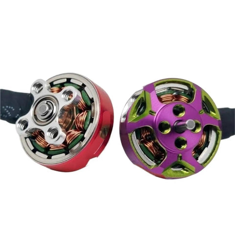 Dope Outrunner Brushless Motors For 2S To 3S RC FPV Drones With 1203, 11500KV, 8000KV And 6000KV Variants, red and purple designs
