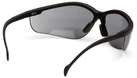 V2 Readers Safety Eyewear Gray Two Diopter Lens Black Frame For Hunting And Everyday Work Durable Eye Protection Glasses With Clear Vision