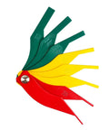 Hella Solid Brake Lining Thickness Gauge Sae And Metric Ruler For Disc And Drum Brakes Color Coded Steel Measuring Tool in green, yellow, and red.