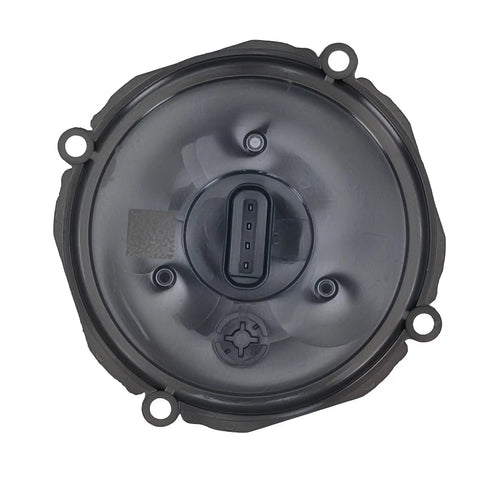 Rock Solid Auxiliary Engine Water Pump For EV Series 2017-2024 Beefed Up Electric Coolant Circulation Pump top view showing connector and housing.