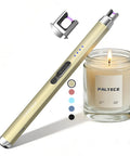 Upgraded USB C Rechargeable Flameless Plasma Arc Lighter With LED Display Windproof Candle Lighter for BBQ Camping Kitchen Safety Lock