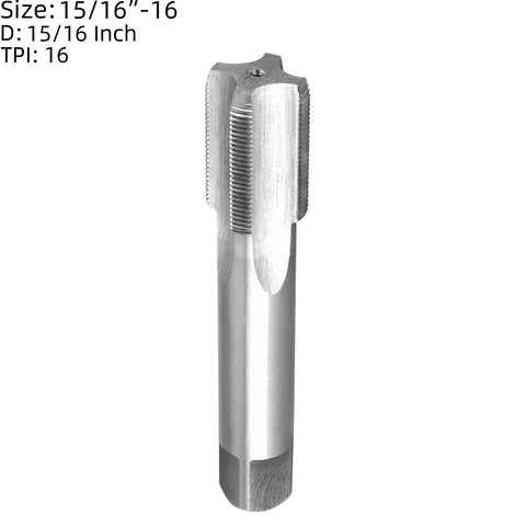 Do It All Fifteen Sixteenths Of An Inch Tap And Die Set With Sixteen TPI Right Hand Threads, shown is the tap with straight flutes