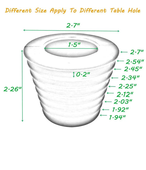 Outdoor Patio Umbrella Cone Wedge Fits 1.5 Inch Pole For Table Hole Openings Or Parasol Base Stands Easy Install And Secure Fit