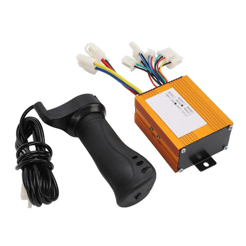 Brushed Electric Bike Controller 36V 350W with aluminum housing and throttle grip kit for scooter and tricycle