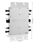 1200W Grid Tie Inverter MPPT Pure Sine Wave DC To AC For Solar And Wind Power, High Efficiency Micro Inverter With Aluminum Alloy Housing