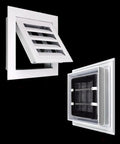 Tough As Nails Louvered Access Panel With Fresh Air Vents And Easy Push Button Switch Removable Critter Shield For No Fuss 28X34 Inch Drywall Ceiling Door Install showing open panel and removable shield.