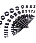 Starter Pack For Ear Stretching 50 Piece Kit With 14G To 00G Acrylic Tapers And Plugs Silicone Tunnels Gauge Expanders