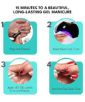 Steps to use Hollywood Vibes Hema Free Gel Nail Polish Delivers Long Lasting Chip Resistant Manicure For Weeks Safe For Sensitive Skin 9ml Bottle
