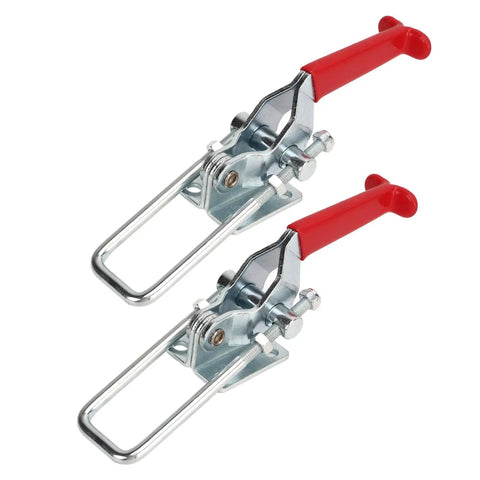 Heavy Duty 2 Pack U Bolt Toggle Clamps With 2000 LB Capacity Adjustable Self Locking Toggle Latch Clamp With Spring Loaded Lever For Trailers And RVs Built To Last And Secure Quick Release Mount, close-up view