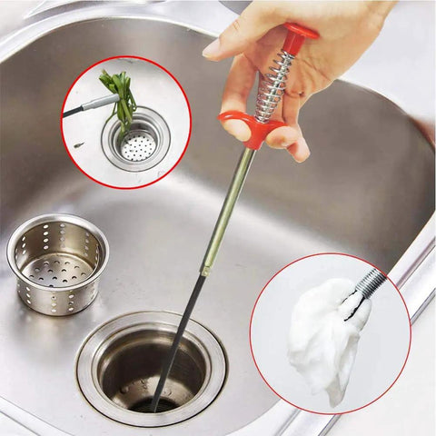 63 Inch Flexible Grabber Tool With Retractable Claw For Hair Debris And Drain Clogs Unclog Drains Sinks Toilets And Dryer Vents With Easy Reach Snaking Aid And Cable Retrieval