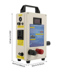 Side view of Massive 15600mAh Portable Emergency Power Bank With Hand Crank USB Charger showing dimensions