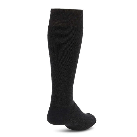 Merino Wool Ski And Snowboard Socks Black Size S To XL For All Day Cozy Warmth And Comfort In Your Boots, Machine Washable, side view