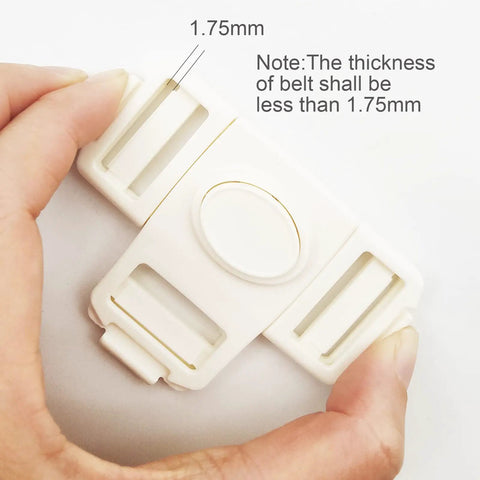 20Pcs 1 Inch T Shaped Three Way Buckle Center Quick Release Buckles Plastic POM No Sewing Replacement, displayed with ruler