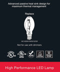 Diagram showing LED Corn Cob Lamp With 360 Degree Light, Adjustable Wattage 120W/100W/80W And Color Temperature for EX39 Base replacement.