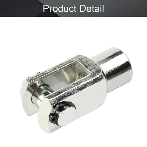Two Pack Air Cylinder Rod Clevis End Y Connector 52mm Length M10x1.25 Female Thread Iron Heavy Duty Joint For Pneumatic Cylinders Linkage Easy Install And Durable Performance, silver