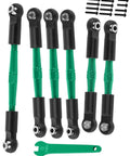 Green Alloy Camber Turnbuckles Hops Up Upgrade For 1 10 Big Rock V3 3S BLX And 1 8 Typhon 3S BLX Mega 550 RC Cars