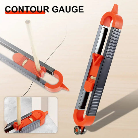 Killer Precision Metal Contour Gauge Scribe Tool With A Tight Lock Mechanism And Twin Pencils for precise tracing on uneven edges.