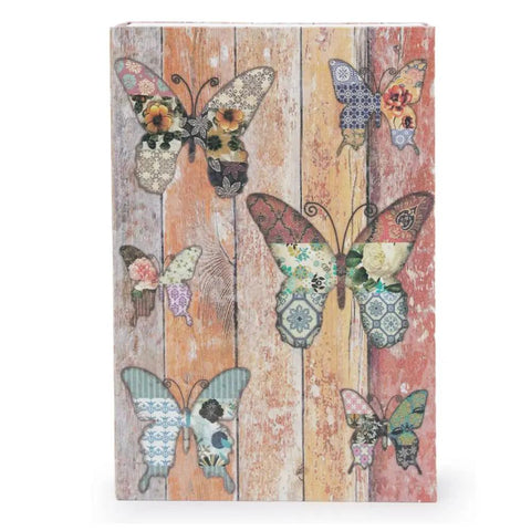 Hidden Book Safe Storage Box With Key Lock Disguised Dictionary Safe Butterfly Design For Stash Cash Jewelry And Small Valuables
