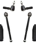 Heavy Duty Front Control Arm And Tie Rod Set Kit Replaces K80996 And K620178, black steel parts with boots and hardware