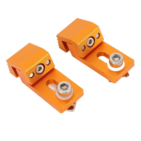 Super Cool Aramox Low Profile Side Clamps 2pack Aluminum Tiger Claw Vise Grips For 3018 Pro Ultra CNC Router Machines, orange anodized finish.