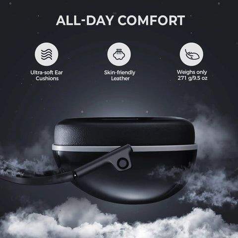 35dB Hearing Protection Ear Muffs For Noise Reduction And Chill Silencing In Shooting Mowing Sleeping With Ultra-soft Ear Cushions
