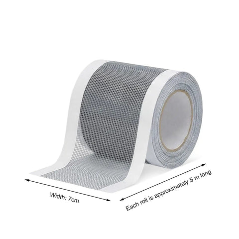 Heavy Duty Window Screen Repair Tape For Mosquito Screens Tents And Patio Nets Easy Peel And Stick Patch Kit Roll, 7cm x 5m