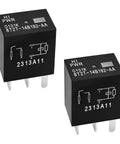 Two Pack 12V DC 4 Pin Automotive Relay 8T2T-14B192-AA OEM Replacement For Ford Vehicles, Plug-And-Play Ready, Durable, Easy Install, Beefy Power Relay For Car Wiring And Modules, black relay close-up