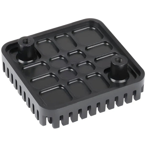 Straight Up Premium Style Push Block Replacement For Nemco 55500 Vegetable Dicer And 55450 French Fry Cutter Safety Feed Paddle, black, square design.