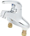 Single Lever Lavatory Faucet With 0.5 GPM Spray, Chrome Finish, Centerset Deck Mount, Brass Body With Integral Spout, Vandal-Resistant Design