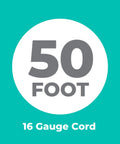 Heavy Duty Outdoor Extension Cord 50 Feet 16 AWG SJTW 16/3 Lighted Power Cord Bright Orange ETL Listed Weatherproof UV Resistant