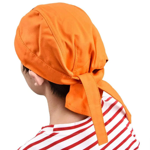 Welding Cap Dope Flame Retardant Welders Hat Washable Fire Resistant Head Protection Gear in orange rear view