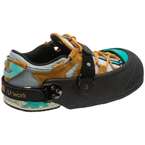 Heavy Duty Safety Overshoes With Steel Toe Caps And Titanium Aluminum Alloy Toe Caps, Tough As Nails Double Strap Slip Resistant Alloy