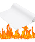 White high-temperature gasket paper roll, 1/8 in thick x 24 x 102 in, ceramic-fiber alternative for stoves