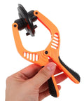 Phone Screen Separation Tool With Suction Cup Pliers For Fast Durable Mobile Screen Repairs DIY Ready Pro Kit in orange, side view