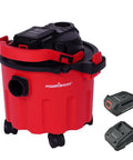 Red Cordless Shop Vac Wet And Dry 20V 4.0Ah Battery And Charger Included 2.6 Gallon Wet Dry Vacuum Cleaner with Blower
