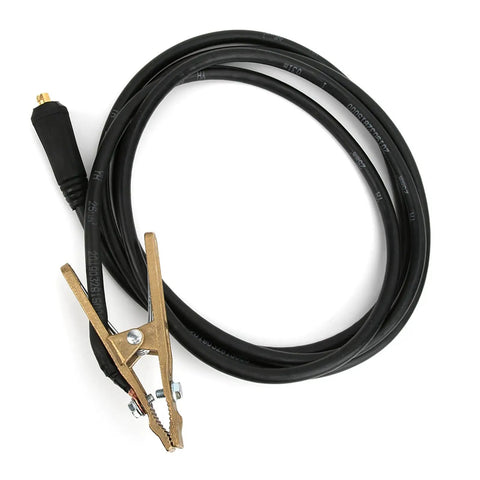Heavy Duty 260A Die Cast Brass Ground Clamp With Thick 3 Meter Cable For MIG Arc Welding On Shipyard Steel And Oil Rigs Without Overheating, detailed view of clamp and cable.