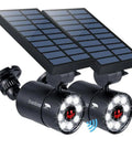 Outdoor Solar Motion Sensor Flood Light With 1400 Lumens, Tough Aluminum Waterproof Build For Decks, Yards, Fences, Patios And Stairs