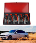 Pro Grade 131 Piece Metric Thread Repair Kit With HSS Drill Bits Taps Threaded Wire Inserts And Break Off Tool Set For Auto Engine Repairs Durable Heavy Duty Steel Construction For Long Lasting Performance, open case with drill bits and taps