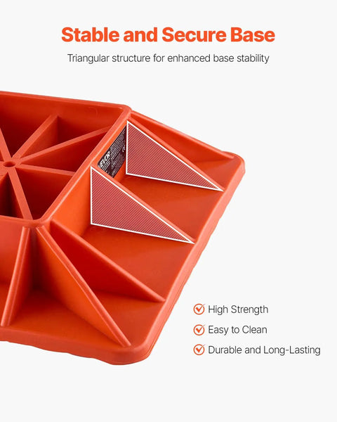 VEVOR High Lift Jack Base And Handle Keeper 11.6 Inch Off Road Support Stand with triangular structure for stability.