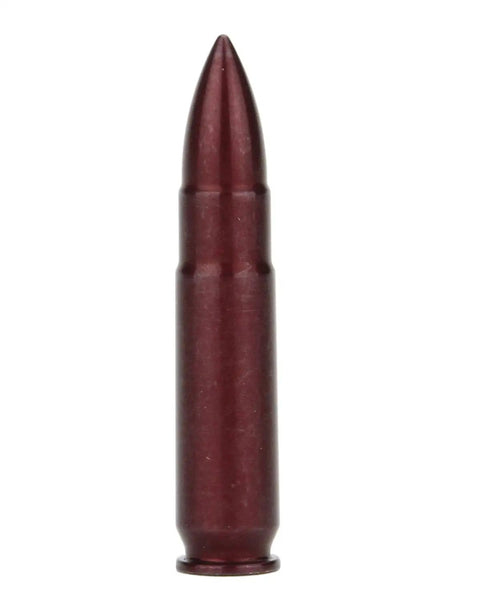 Single red Pro Grade Aluminum Snap Caps For 300 AAC Blackout Rifle Training with inert design and durable finish.
