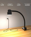 35 LED Magnetic Work Light With 1200 Lumen Output 120V Flexible Gooseneck Beam Adjustable Magnetic Base on Workbench