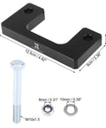 One Inch Front Leveling Lift Kit And Heavy Duty Strut Spacers To Drop The Sag And Raise The Bar For Chevy Silverado 1500 And Gmc Sierra 1500 Pickup Trucks 2007 Through 2019, black aluminum spacer with bolt and washer.