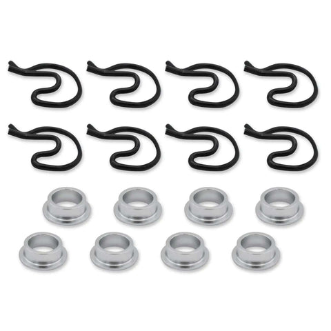 8 Piece Manual Transmission Shifter Bushing Kit With Spring Clips For Hurst Competition Plus 4 Speed MasterShift 3 Speed Shifters