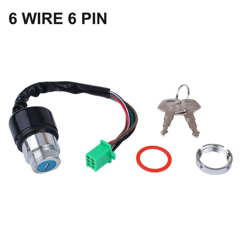 6-wire ignition coil lock kit with keys and components for Motorcycle Ignition Key Lock Set For 12V Switches And 6 Wire Systems Dirt Bike