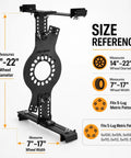 Professional Gearhead Wheel Fitment Simulator And Tire Rim Mockup Tool For 14 To 20 Inch Diameters Plus 7 To 10 Inch Widths, size reference for accurate fitment.
